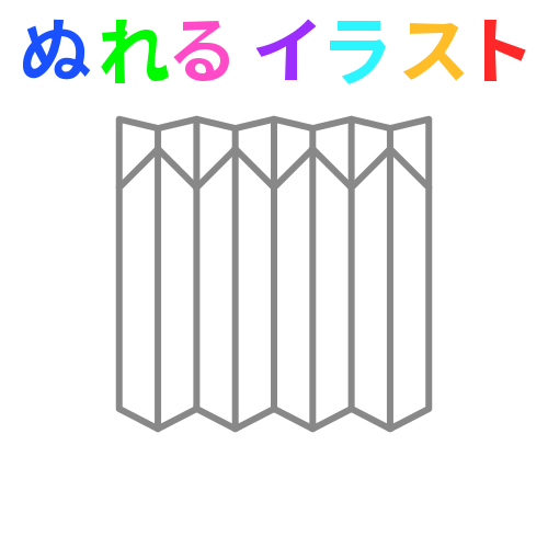 カーテンに関するフリーイラスト素材 Nureyon