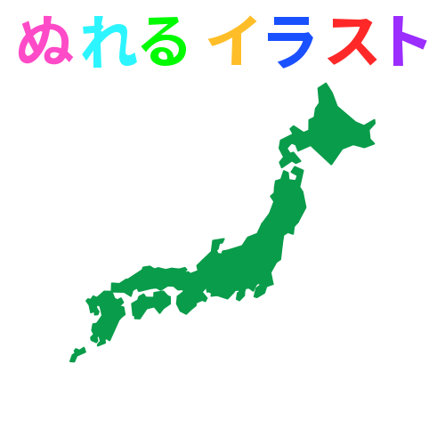 最高の 手書き かわいい 日本 地図 イラスト